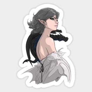 The princess and her dragon Sticker